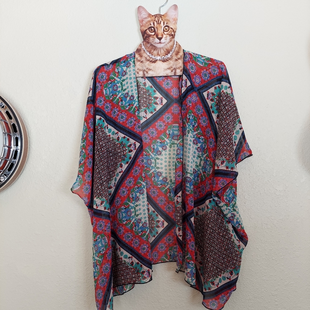 Band of Gypsies short sleeve sheer kimono